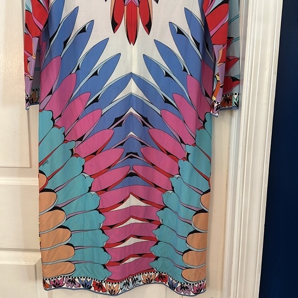 NWOT Women’s Averardo Bessi Italian Retro Floral Sheath Dress Size 10 - Picture 8 of 9